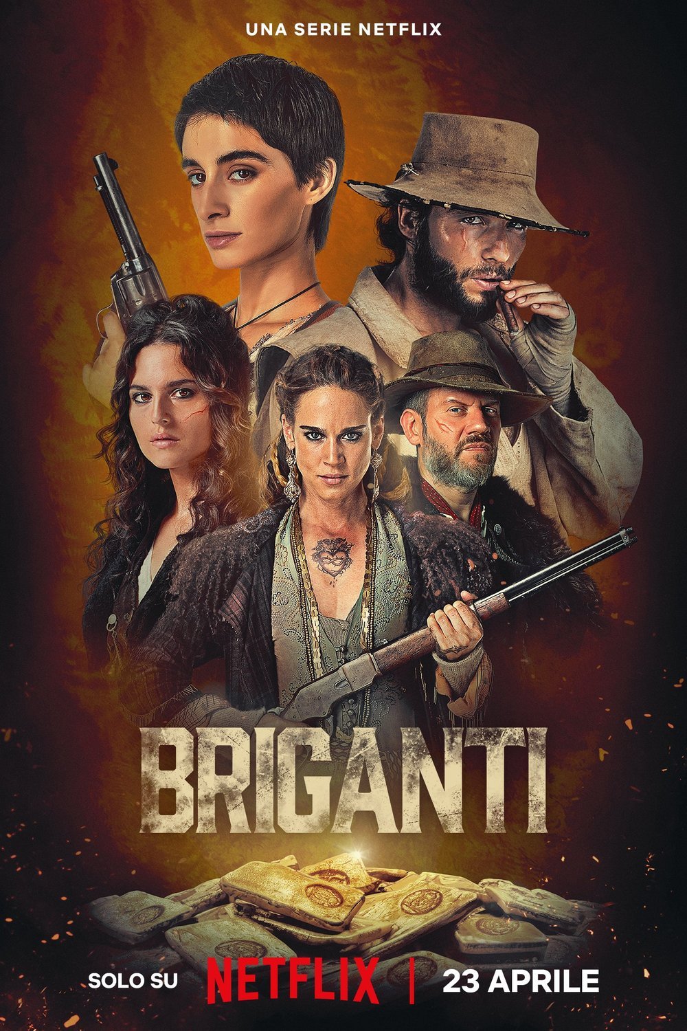 Italian poster of the movie Briganti
